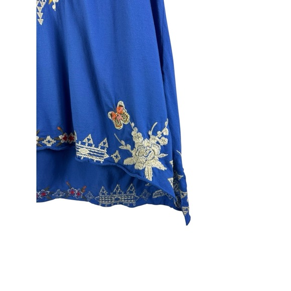 Johnny Was IZORA Knit Drape Embroidered Cotton Top Sz S Boho Festival - Picture 5 of 9